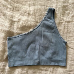 SET Active Montana Collection One Shoulder Top in Blue Jean